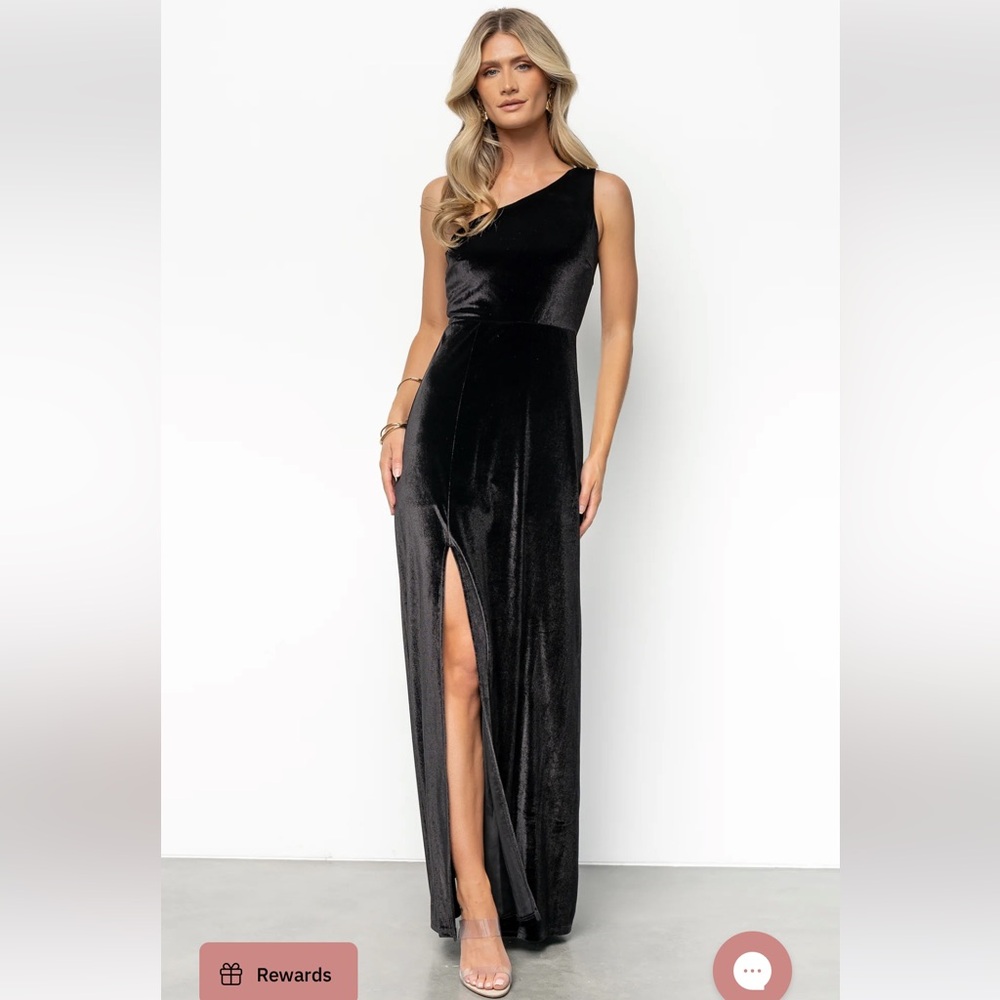 Baltic Born - Tatiana Velvet One Shoulder Maxi Dress
